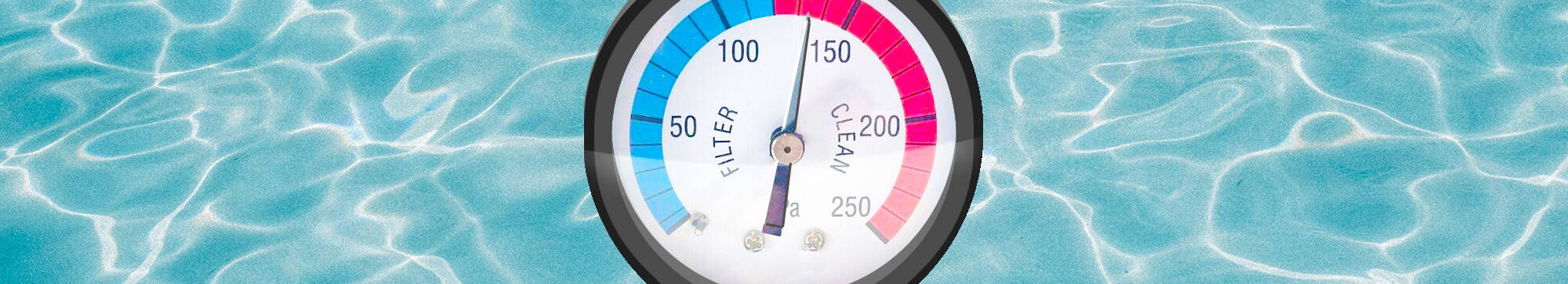 Swimming pool filter pressure guage